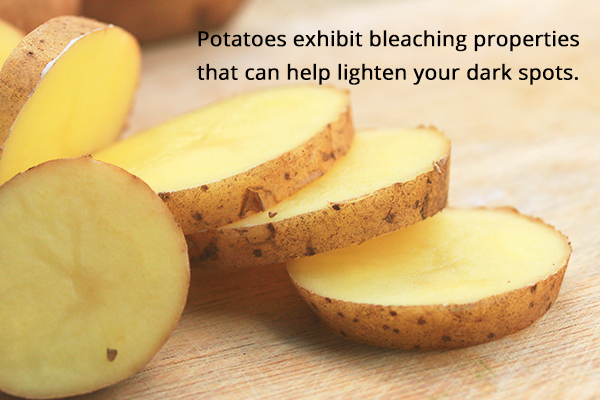 massaging your skin with potato slices can relieve dark spots around mouth