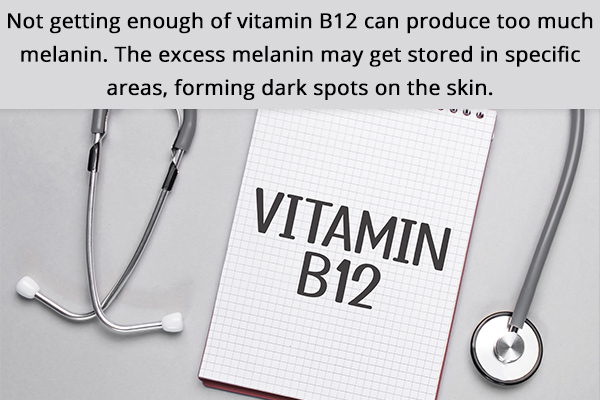 lack of vitamin B12 can lead to dark spots around the mouth