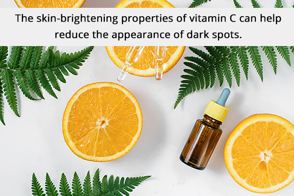 vitamin C usage can help reduce dark spots around the mouth
