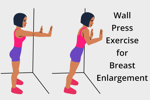 wall press exercise for breast enlargement