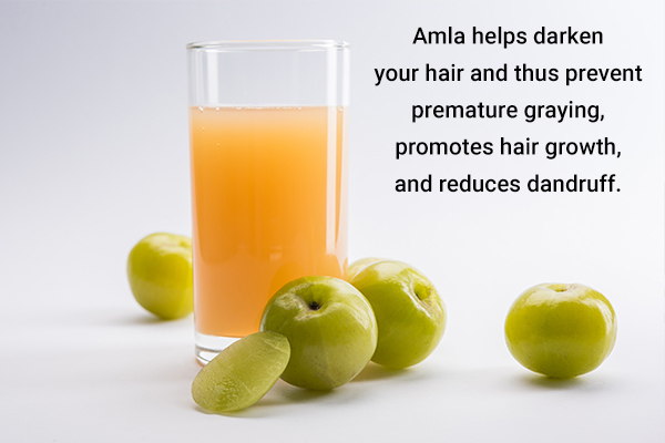 amla (Indian gooseberry) is beneficial for hair care