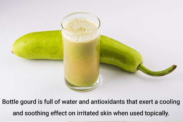 using bottle gourd can also help get rid of burning sensation in feet