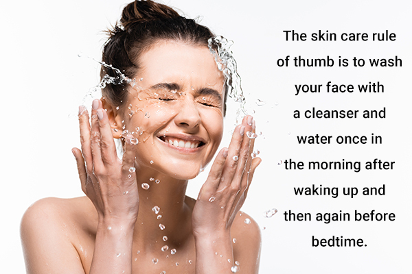 can you wash your face with just water?