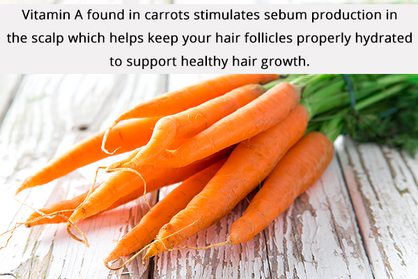 eating carrots can also help reduce hair loss
