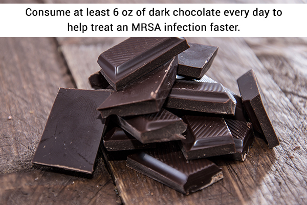 consume dark chocolate to help manage MRSA infections 