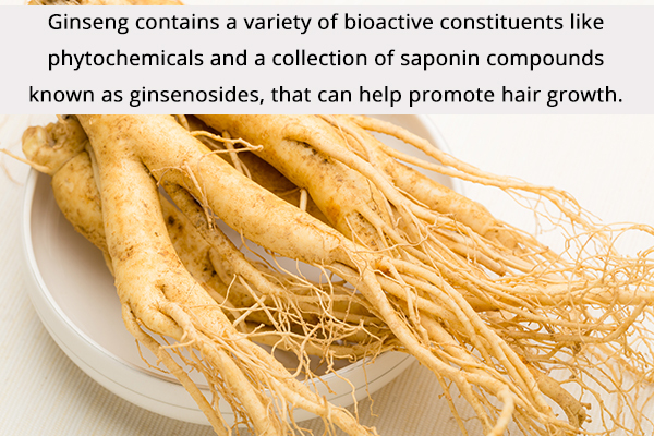 ginseng is a medicinal herb beneficial for hair growth