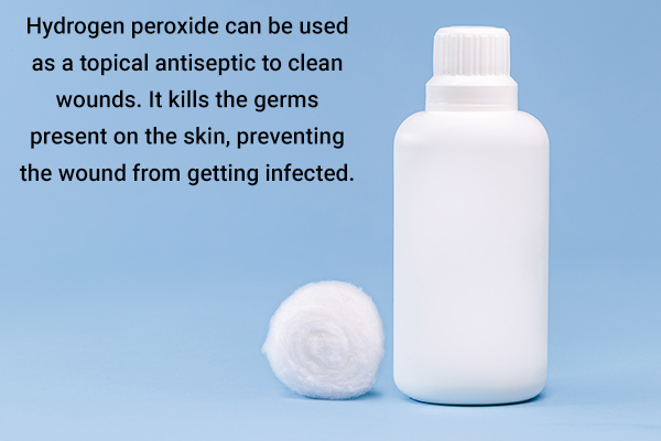 hydrogen peroxide can be used to disinfect the skin