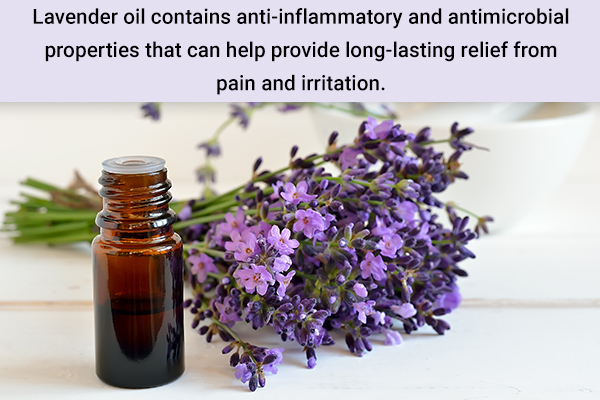 lavender oil usage can help soothe minor wounds