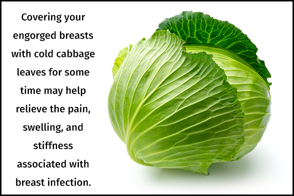 try using cabbage leaves to help relieve breast infections
