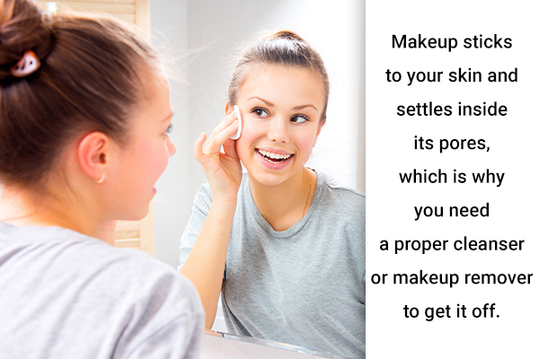 always remove makeup from your face prior washing