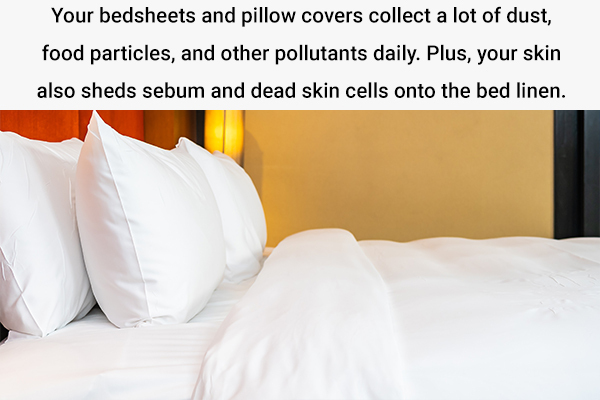 not washing your bed linens often is a mistake you need to avoid