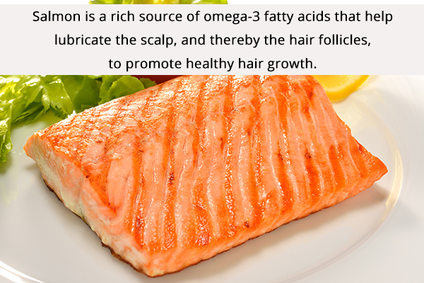 salmon consumption can help in healthy hair growth