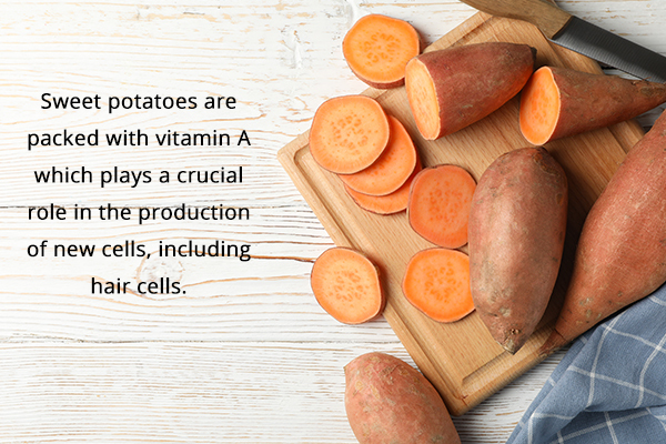 sweet potatoes consumption can help prevent hair loss