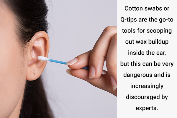 using cotton swabs/q-tips for cleaning ear is a personal hygiene mistake