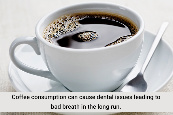 coffee consumption can lead to bad breath in the long run