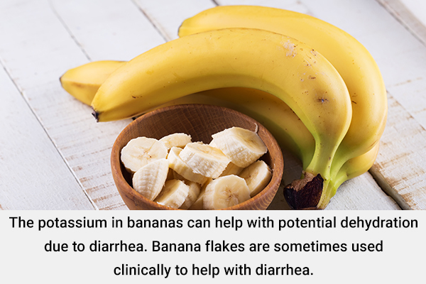 bananas can help rehydrate those suffering with diarrhea