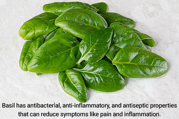 basil leaves can help soothe tongue blisters