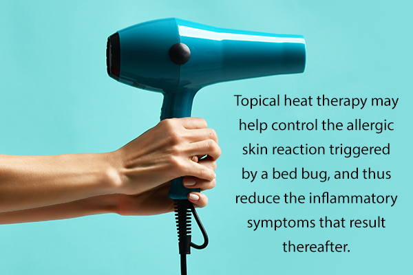 use a blow-dryer to aid in bedbug bite relief