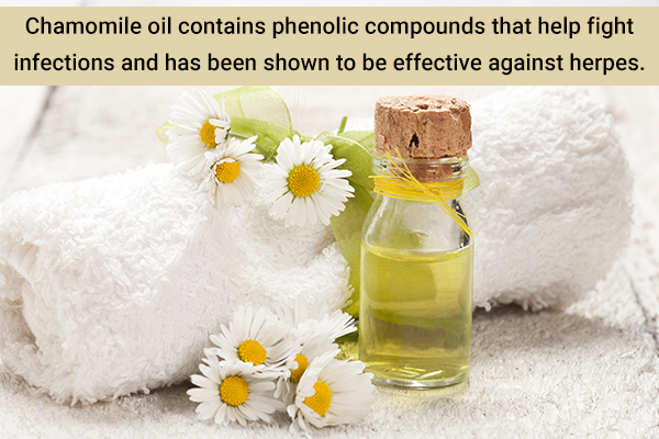 chamomile oil can be effective against herpes