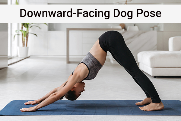 downward-facing dog pose to relieve shoulder pain