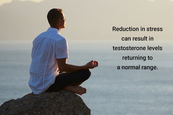 try to reduce stress levels in order to boost testosterone levels
