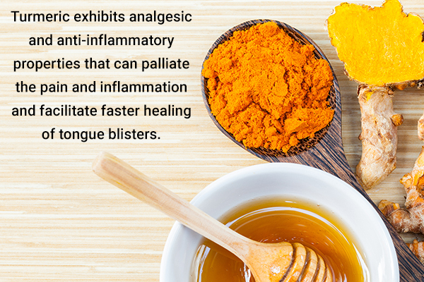 turmeric usage can help foster healing of tongue blisters