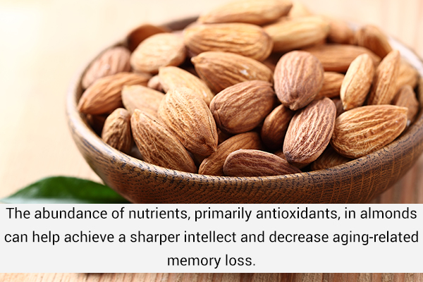 munching on almonds can help improve your memory
