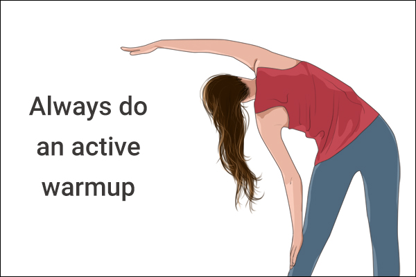always do an active warmup prior starting your cardio routine