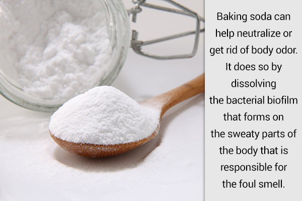 baking soda usage can help mask your body odor