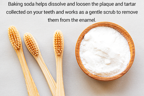 baking soda can be used to whiten yellow teeth
