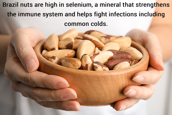 munching on some Brazil nuts can help fight against common cold