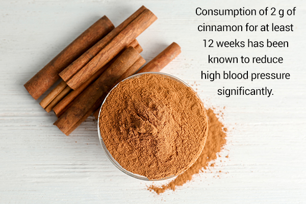 cinnamon usage can help lower high blood pressure