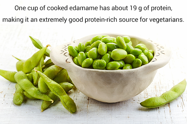 edamame is a good protein source for vegetarians