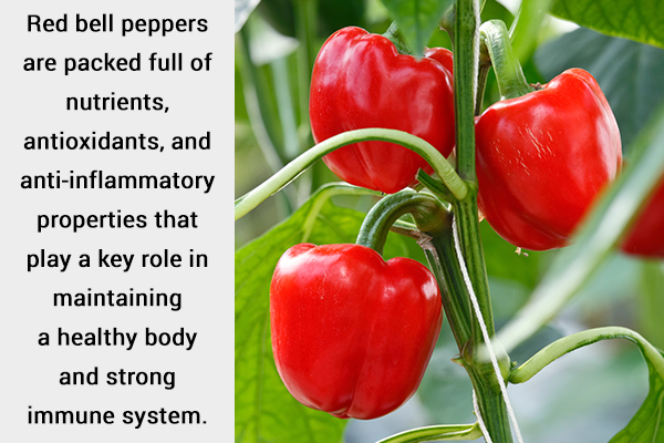 red bell peppers can help boost immunity and fight common cold