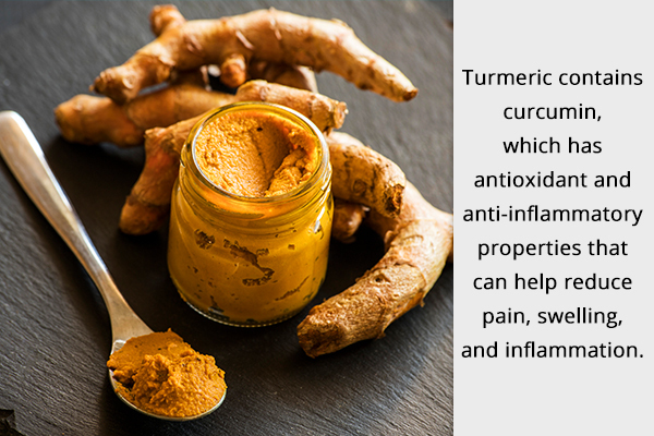 turmeric usage can help relieve pain associated with receding gums