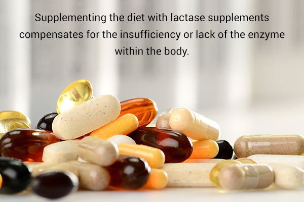 supplementing the diet with lactase supplements can help
