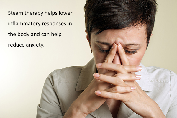 steam therapy can help reduce your stress levels and anxiety