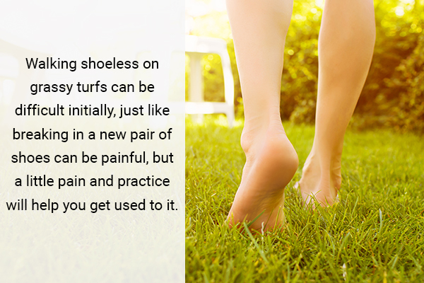 are there any risks with walking barefoot on grass?