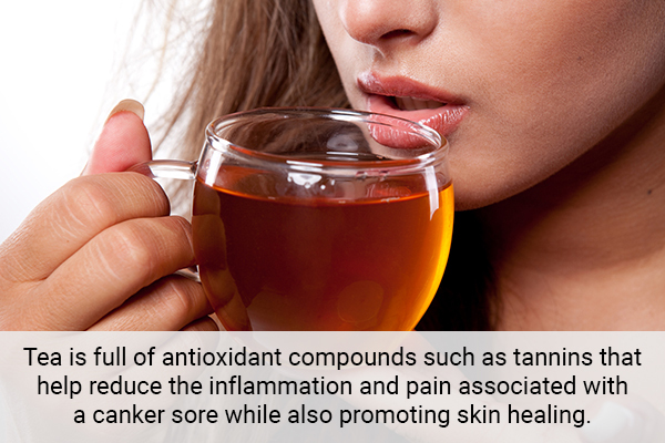 black tea usage can aid in canker sore relief