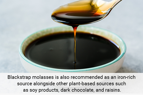 blackstrap molasses can work as a iron-rich supplement for anemia