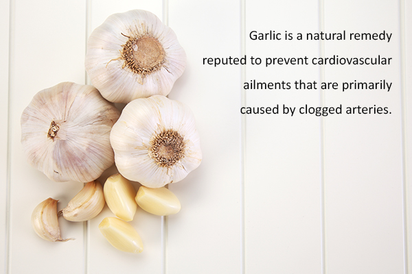 garlic is an herb which can help reduce chest pain and plaque in arteries
