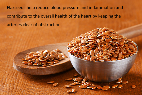 flaxseeds consumption can help clear plaque formation in the arteries
