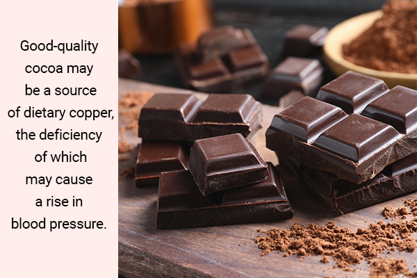 eating dark chocolates can help reduce high blood pressure