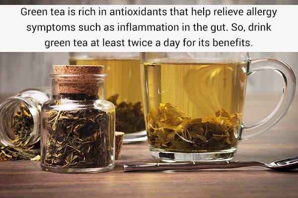 drinking green tea can help relieve allergy symptoms