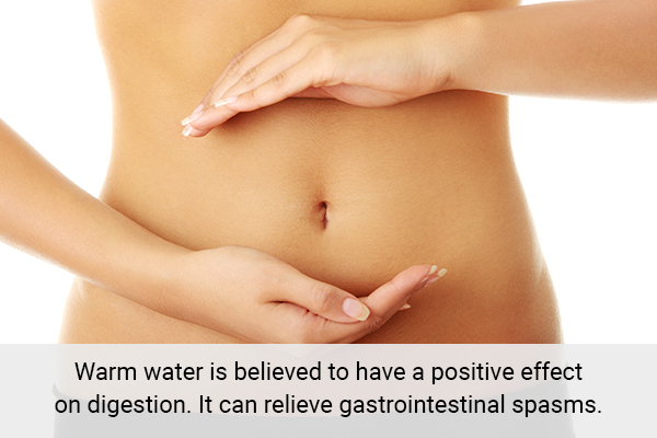 warm water consumption is good for digestive health