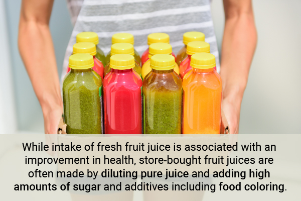pre-packaged fruit juices from health stores can be harmful to health
