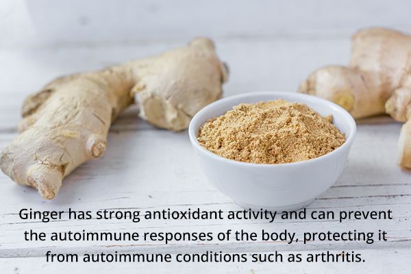 ginger can help prevent infections and boost immunity