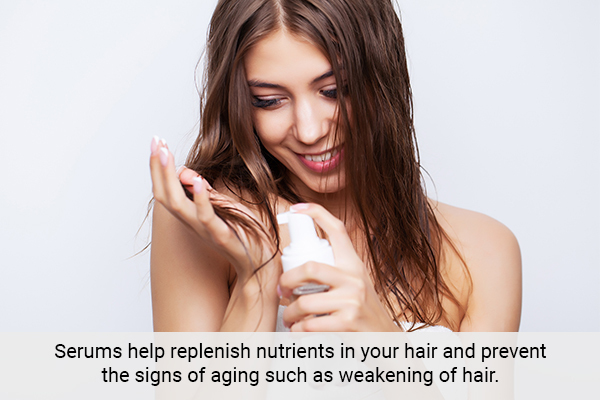 applying hair serums can help replenish nutrients in your hair