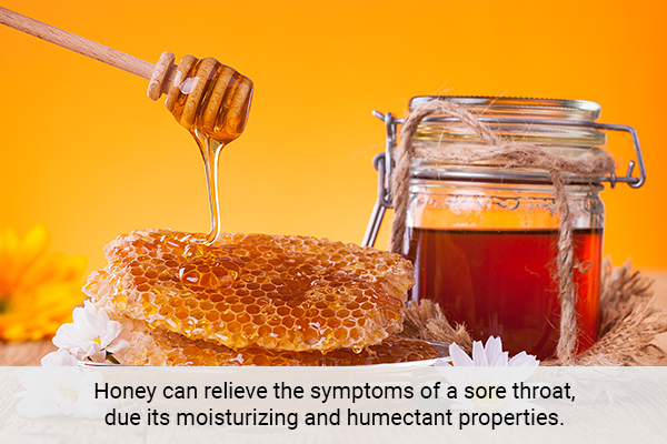 honey can help provide relief from sore throat symptoms in children