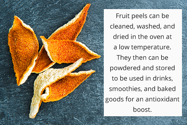 fruit and vegetable peels can be used as an antioxidant supplement